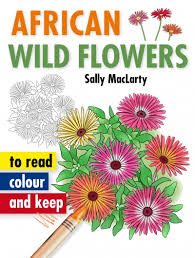 African Wild Flowers colouring book
