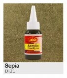 [ACRIN] Dala Acrylic Drawing Ink 50ml - Sepia