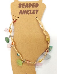 [ROC-ANK] Multi Stone Rafia Anklet